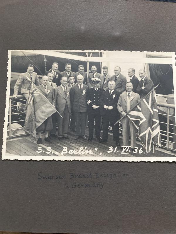 RARE WW2 BRITISH LEGION LEITER DELEGATION PHOTO ALBUM