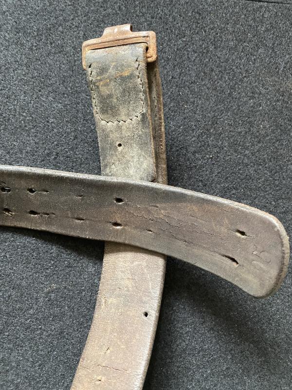 WW2 LATE WAR GERMAN LEATHER BELT