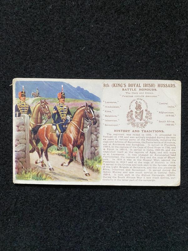 8TH KINGS ROYAL IRISH HUSSARS POSTCARD