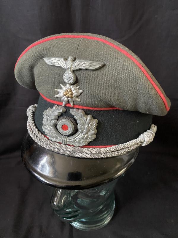 WW2 GERMAN PANZER OFFICER'S VISOR CAP
