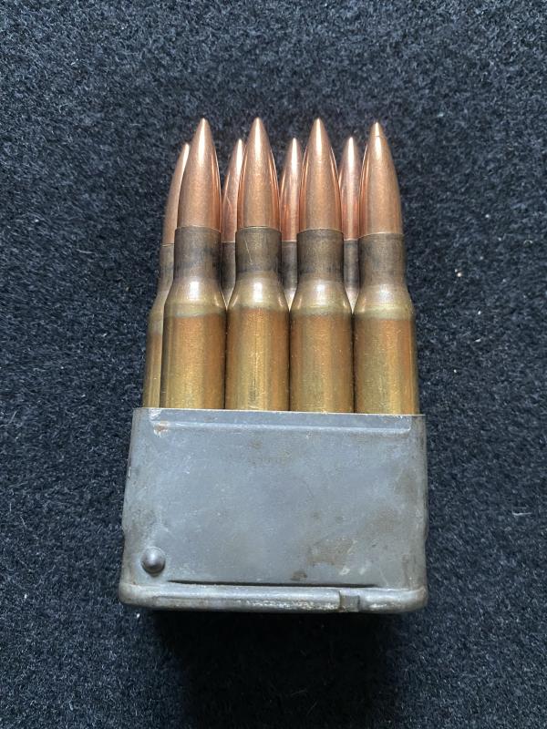U.S. M1 GARAND CLIP WITH 8 X .30-06 INERT ROUNDS
