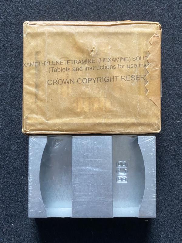 BRITISH MILITARY HEATER STOVE AND HEXAMINE TABLETS