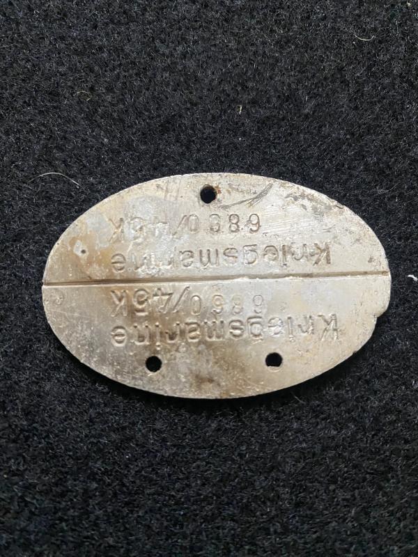 WW2 GERMAN KRIEGSMARINE 6860/45K DOG TAG