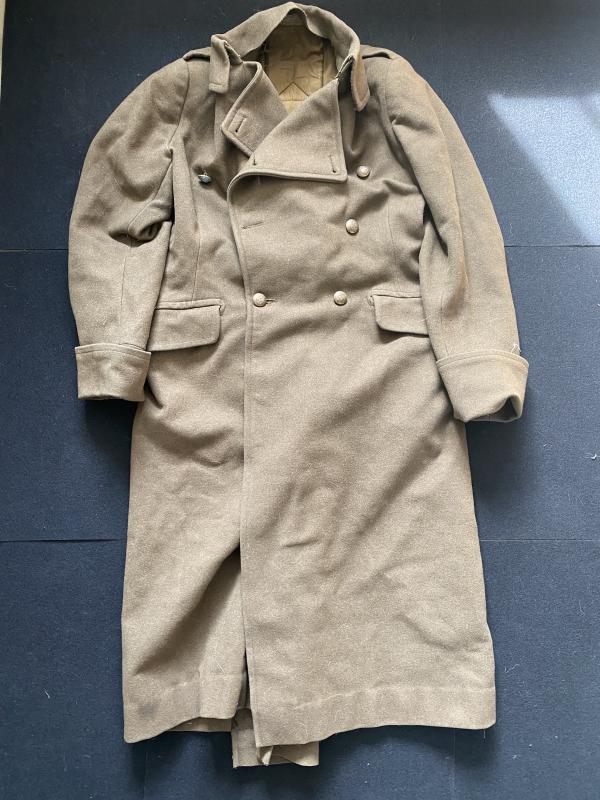 WW2 BRITISH OFFICER'S GREAT COAT (NAMED)