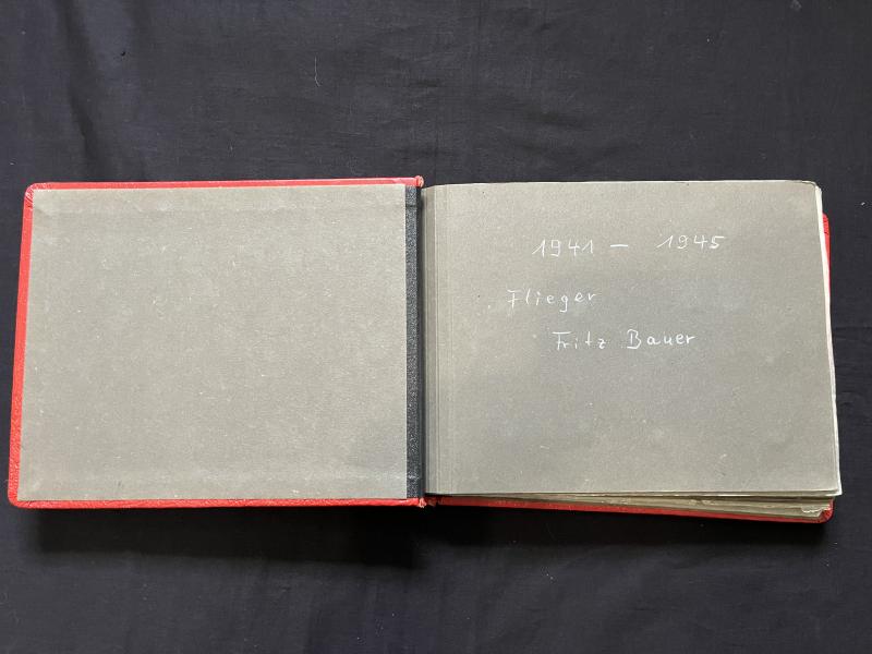 WW2 GERMAN LUFTWAFFE 1941-1945 PHOTO ALBUM BELONGING TO FLIEGER FRITZ BAUER