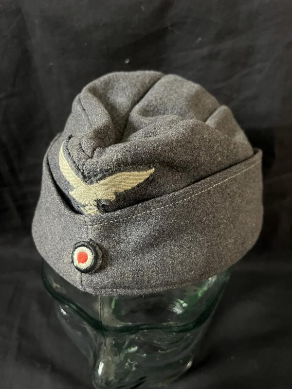 WW2 GERMAN LUFTWAFFE SIDE CAP (NAMED)