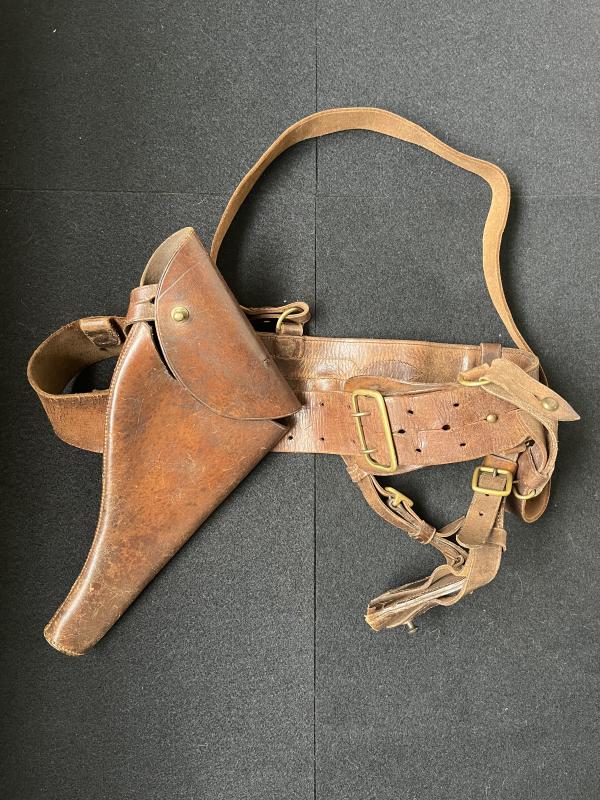(Was £175) BRITISH SAM BROWNE BELT, HOLSTER AND FROG