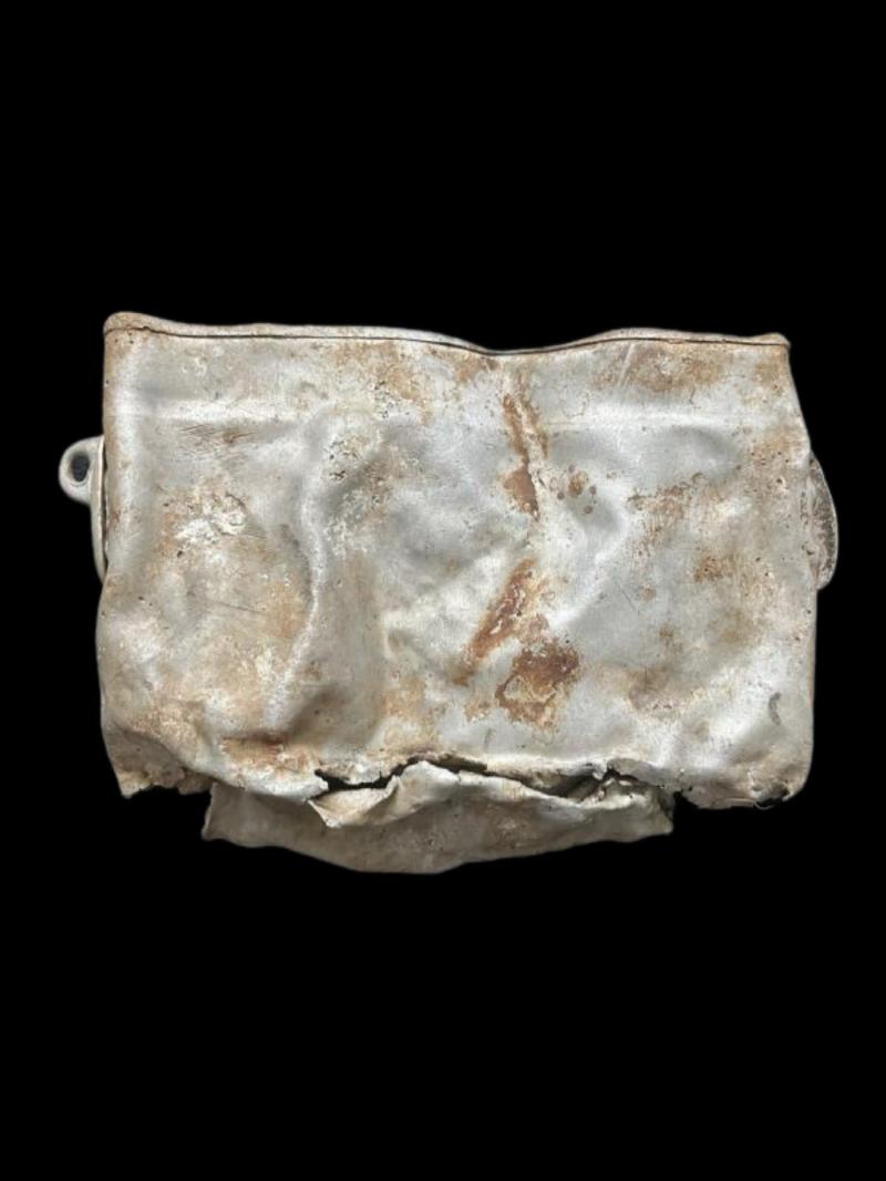 SQUASHED RELIC WW2 GERMAN MESS TIN