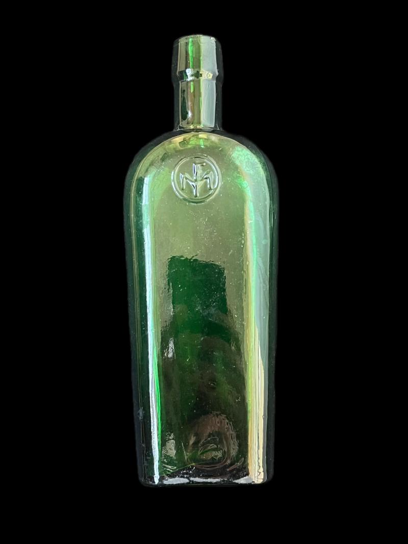 GREEN GLASS BOTTLE