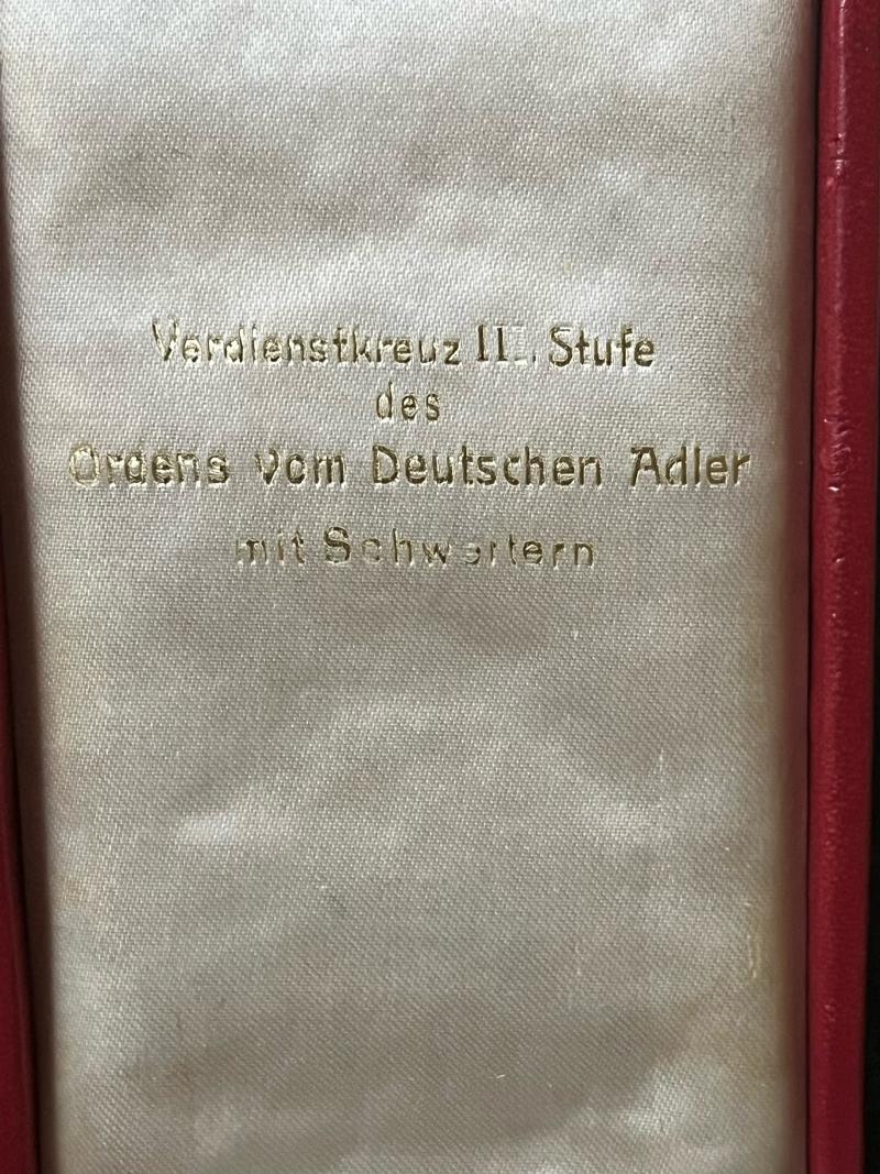 WW2 GERMAN ORDER OF THE GERMAN EAGLE, THIRD CLASS WITH SWORDS BY GODOT