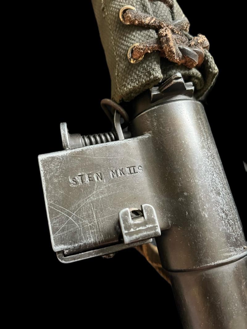 DENIX WW2 STEN MK.II SILENCER SMG & SPARE STOCK