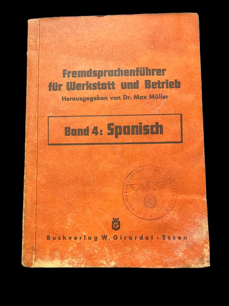 WW2 GERMAN SPANISH LANGUAGE BOOK