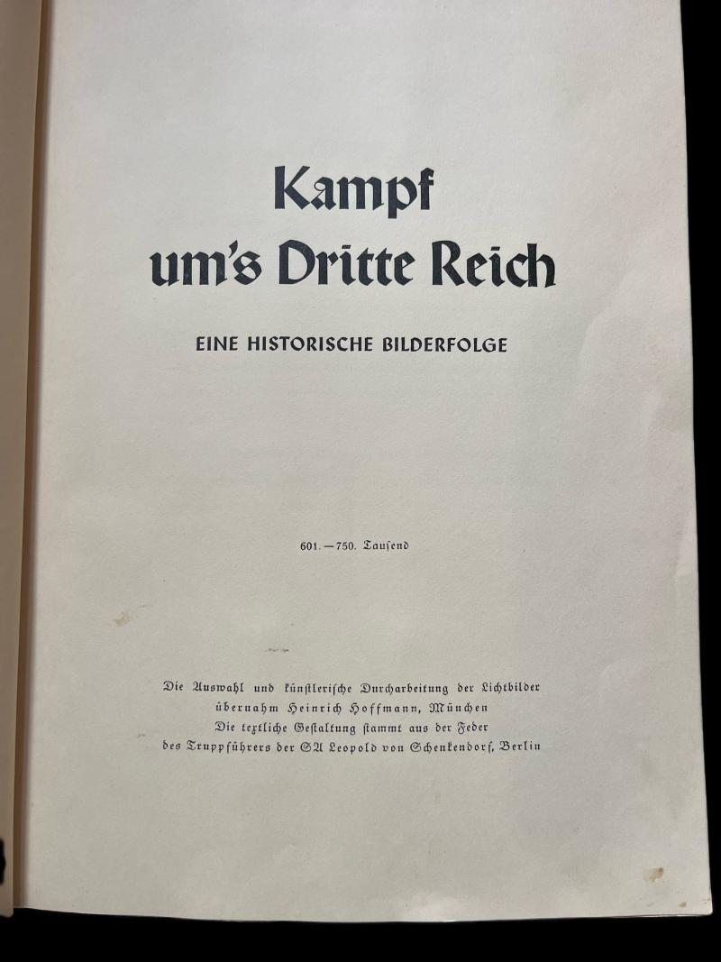 WW2 GERMAN KAMPF UM'S DRITTE REICH CIGARETTE CARDS BOOK