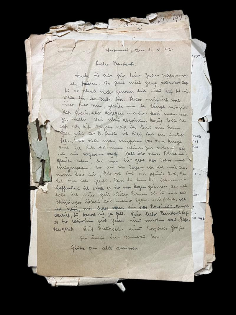 WW2 FAMILY LETTERS/ DOCUMENTS REINHART WASSER/ERWIN WASSER AND OTHER FAMILY MEMBERS