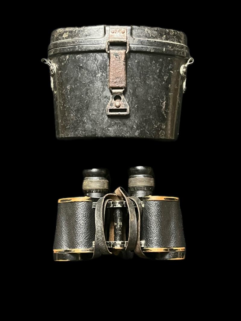 WW2 GERMAN 6X30 BINOCULARS IN A BAKELITE CASE