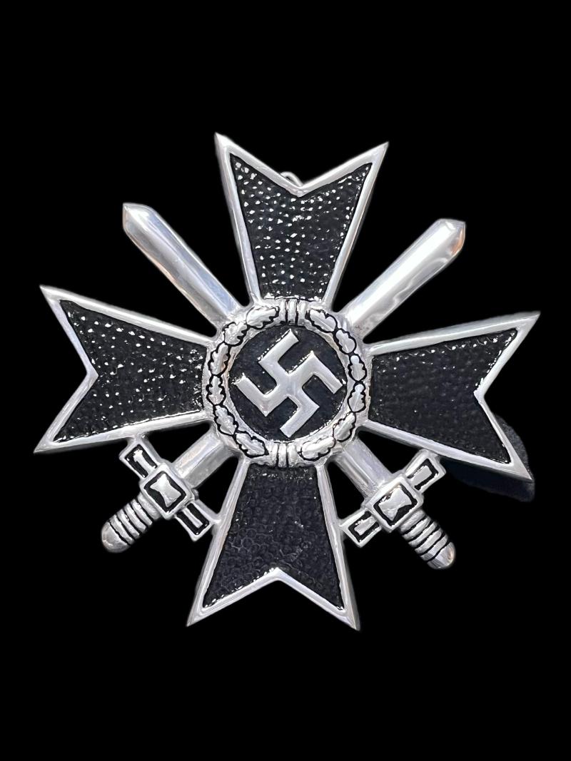 REPRODUCTION WW2 GERMAN WAR MERIT CROSS WITH SWORDS WALL HANGER