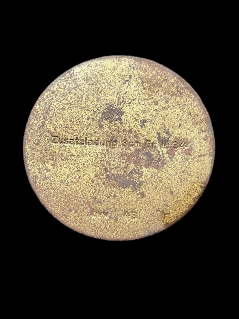 WW2 GERMAN ZUSATZLADUNG 8CM GR.W.34 POWDER CONTAINER