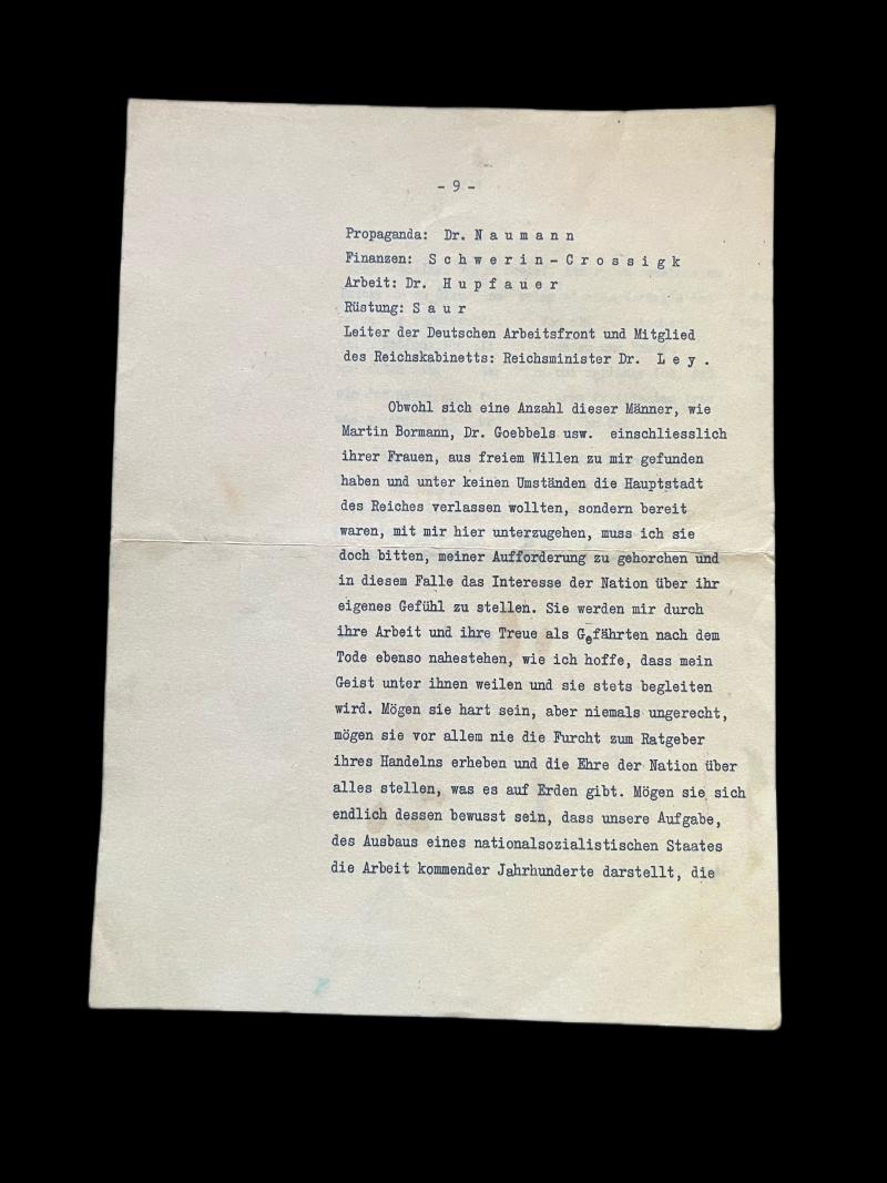 PART OF A LETTER FROM A DR NAUMANN