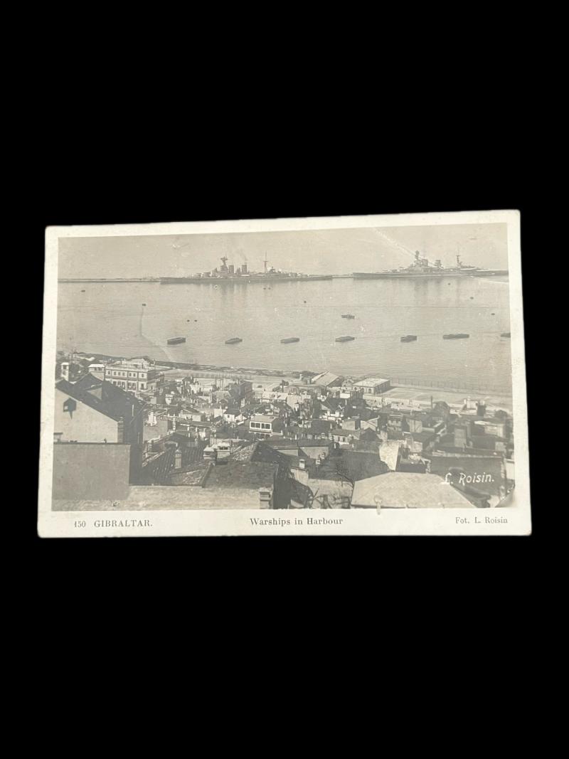 WARSHIPS IN HARBOUR POSTCARD